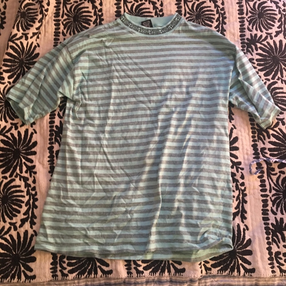VINTAGE 80s/90s surfer burnout stripe ringer tee